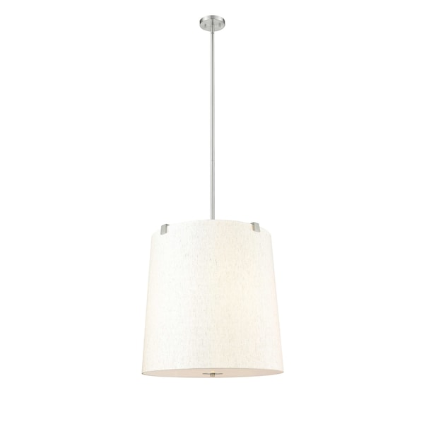 Z-Lite Weston Pendant, 6-Light, 24 In.W x 24 In.H, Brushed Nickel/Cream 3502P24-BN - main